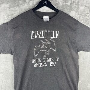 VINTAGE Led Zeppelin Men T-Shirt XLarge Black 2003 United States Of America 1977